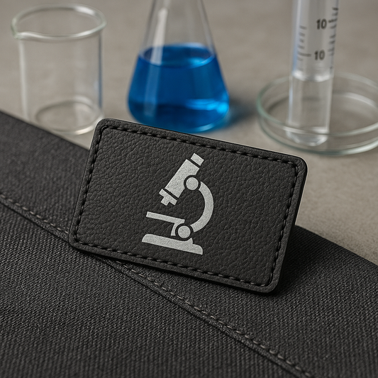 Custom Engraved Rectangular PU Iron-On Patch - Upload Your Design