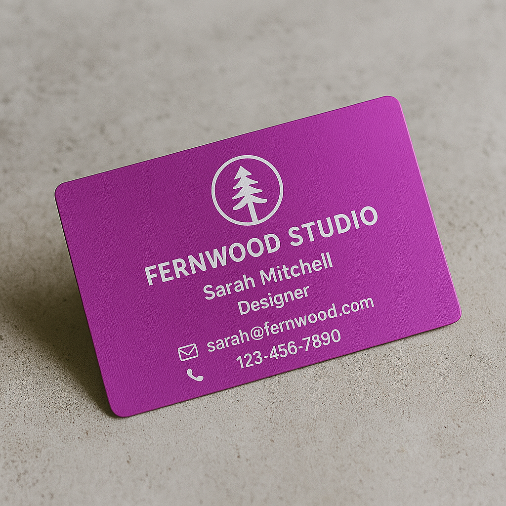 Custom Aluminum Business Card (0.007") - Upload Your Design