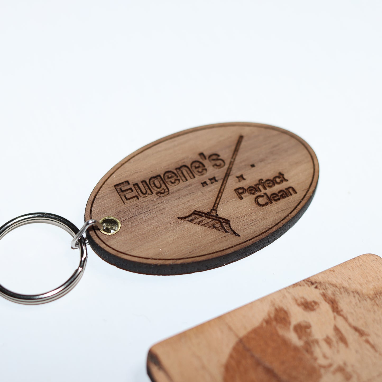 Custom Wooden Keychain Tag - Upload Your Design