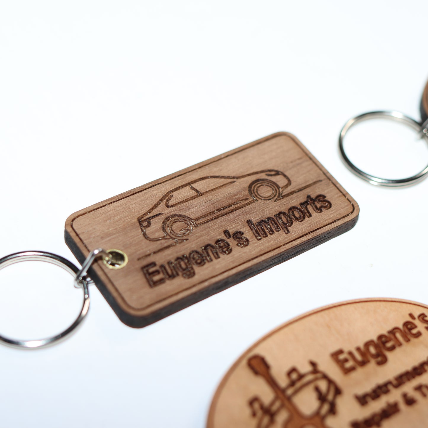Custom Wooden Keychain Tag - Upload Your Design