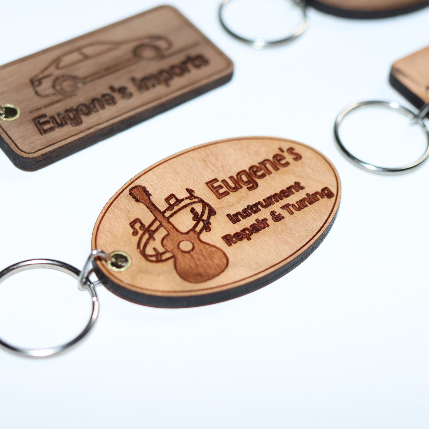 Custom Wooden Keychain Tag - Upload Your Design