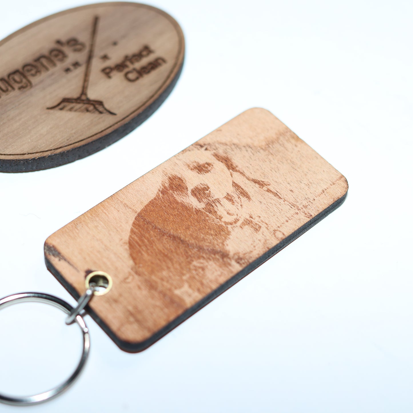 Custom Wooden Keychain Tag - Upload Your Design