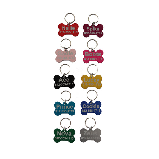 Personalized Engraved Aluminum Pet Tag - Add Your Text