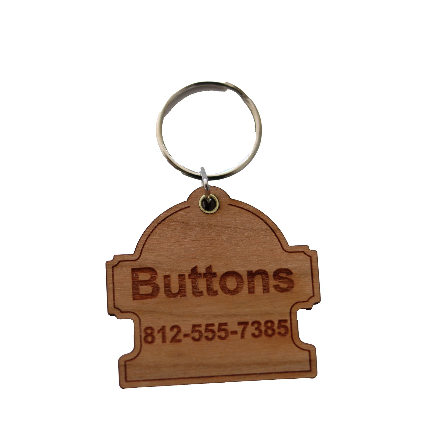 Personalized Engraved Wooden Pet Tag - Add Your Text